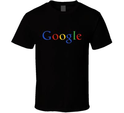 Google Logo Black Men's T Shirt
