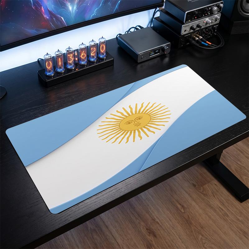 Argentina Football Crest Mouse Pad, Extended Non Slip Rubber Desk Mat for Gaming Office Laptop Fan Gift