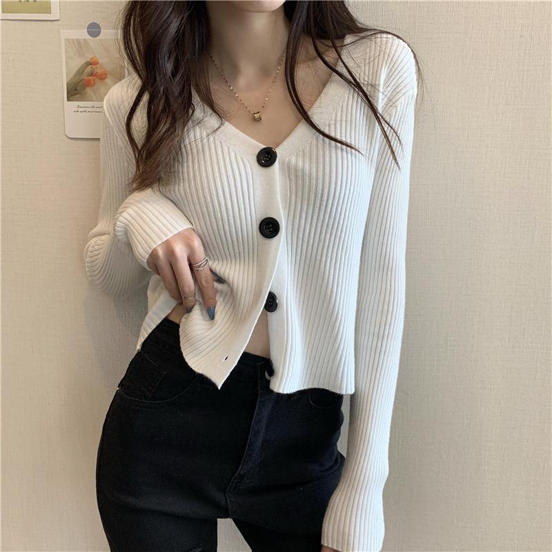 Short Sweater Slim Cardigan Coat Women Knit Top Long Sleeve Cover Up Blouse Wholesale