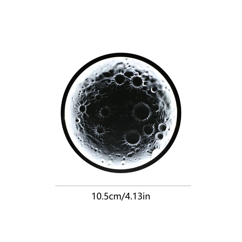 LED Moon Light Car Side Window Moon Light Realistic Lunar Embossed Moon Lamp Aesthetic Lights Car Interior Accessories For Car