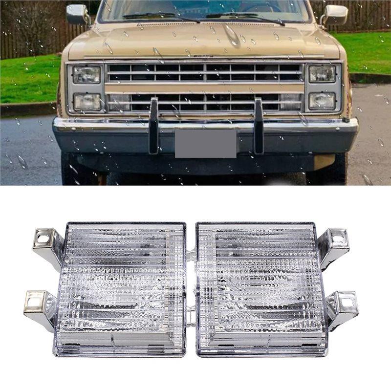 Chrome Front Turn Signal Side Corner Marker Light Shells 1 Pair- 918045& 918046 For Chevy GMC Pickup Truck 83-88 GM2520110