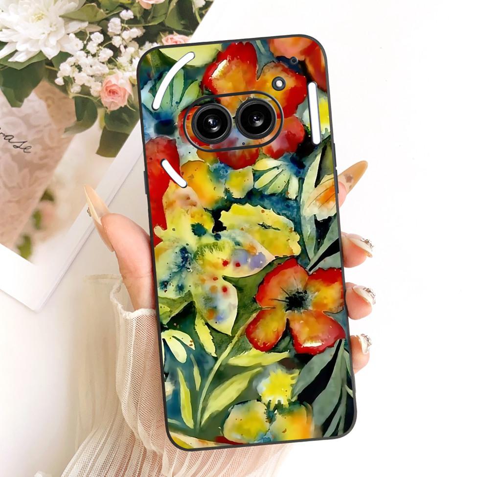 Cover For Nothing Phone 2a Case A142 Silicone Cute Cat Fashion Butterfly Funny Painted Casing For Nothing Phone (2a)