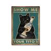 Cartoon Funny Cat Posters And Prints Vintage Canvas Painting Wall Art Pictures For Living Room Kitchen Wine Cuadros Home Decor