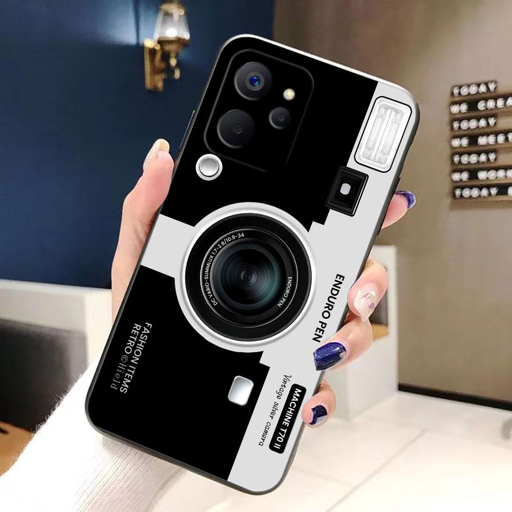 Retro Cassette Tape Camera Phone Case For Realme C75 C71 C65 C63 C55 C53 C35 C33 C30 C21 C11 7 6 5 GT NEO 2 NARZO 50 X50 Case