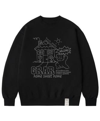 GRAVER [Unisex] Sweet-Home Sweatshirt_Black