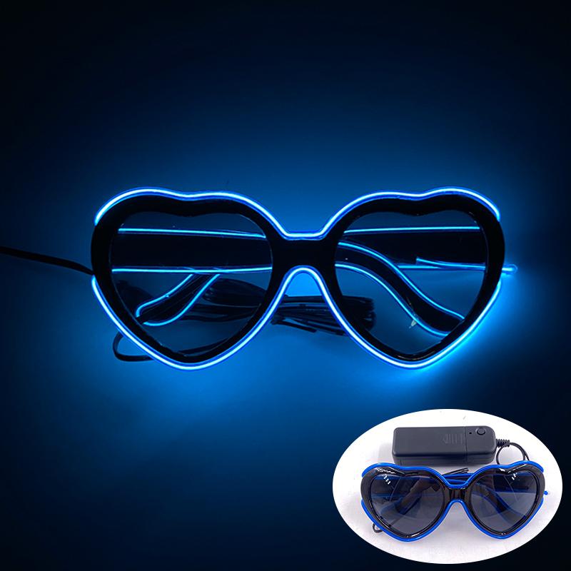 Festival Glowing Glasses With Lights Birthday Luminous LED Party Glasses Bar Club Props Fluorescent Neon Glasses Supplies