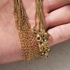 Stainless Steel Gold Snake Bone Chain Necklace with Vacuum Color Retention Electroplating for Women