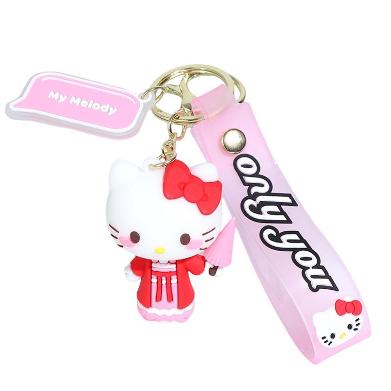 

Брелок Sanrio Kuromi Милый Cinnamoroll Подвески Держатель для ключей Декор Шарм для сумки Подарок Hello Kitty