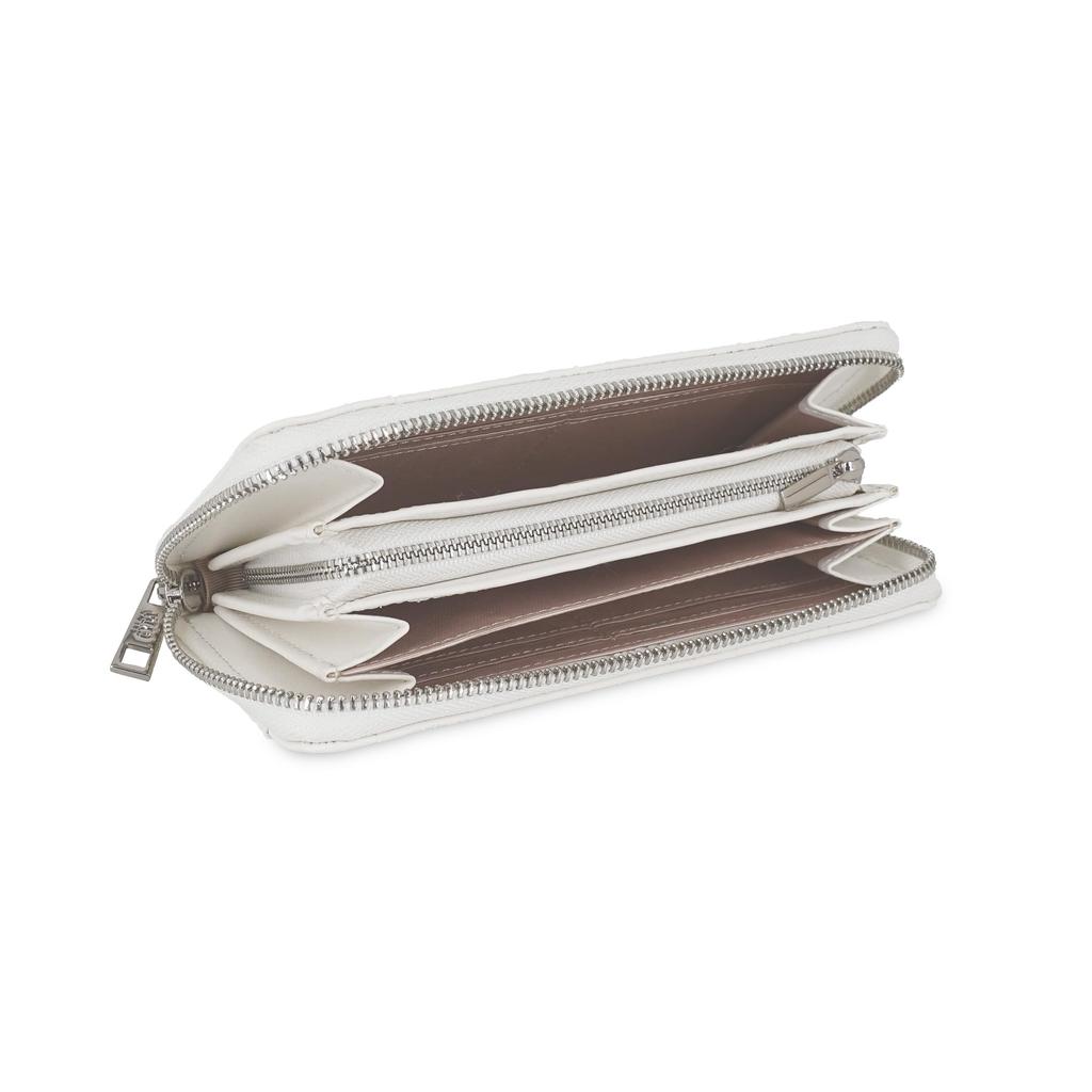 Jada Round Zip Long Wallet Circle Metal White FREE GY-W301 GY-W301