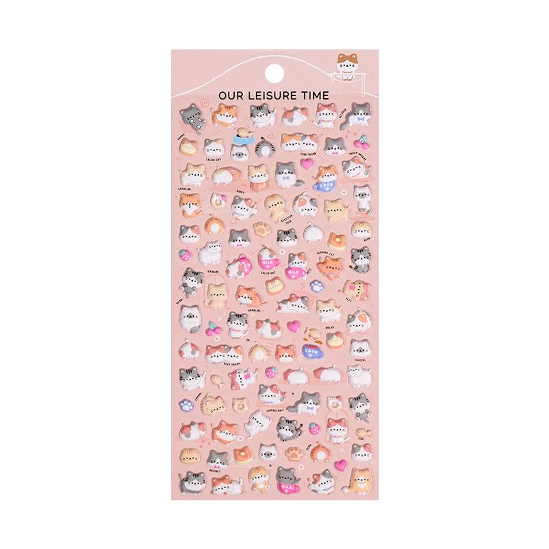 3D Mini Cute Animal Stickers Japanese Food Doll Style Puffy Decals for Kids DIY Craft Reward Phone Laptop Album Decor