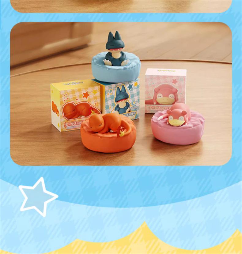 New Genuine Pokémon Leisure Series Sleeping Posture Blind Box Figurines