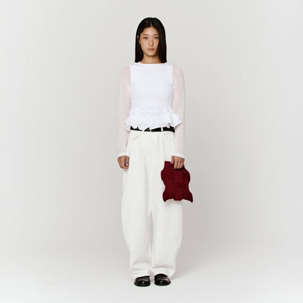 Pleatsmama Burgundy New Bow Bag