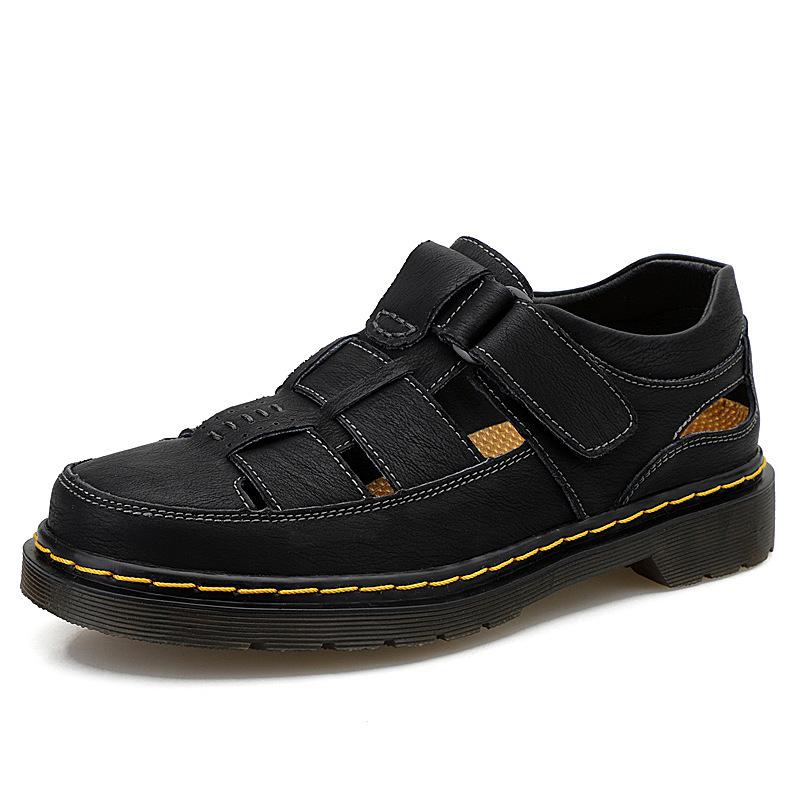 Summer large size sandals men s bag head sports leisure hollow breathable thick-soled outdoor men s beach shoes 38