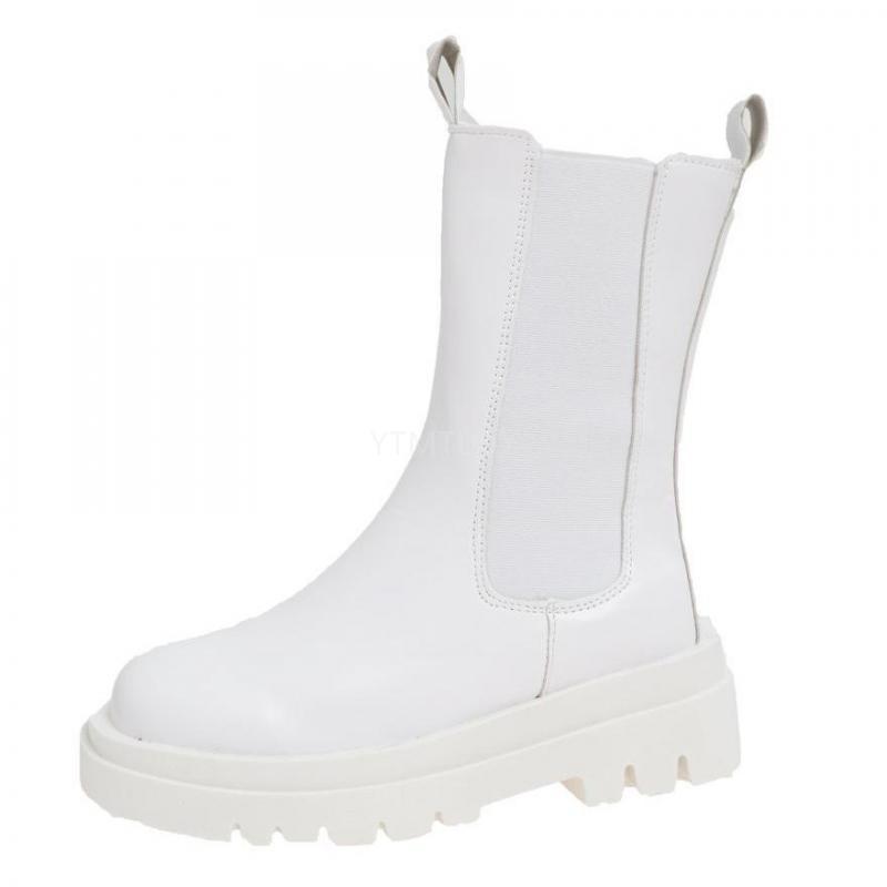 Tubo medio Tacón bajo Dedo redondo Tacón cuadrado Moda Botas blancas de  mujer comprar a buen precio — entrega gratuita, reseñas reales con fotos —  Joom
