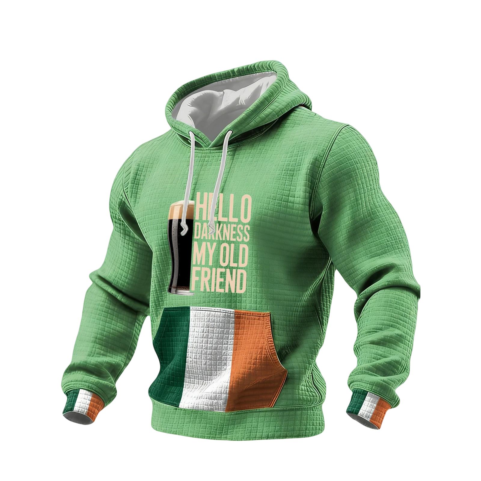 

Men s Color Plus Size Cross V-Neck Long Sleeved Pullover T-shirt Top S зелений