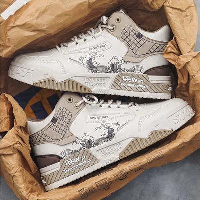 Męskie Buty Casual do Biegania Designerskie Luksusowe Skórzane Męskie Sneakersy Outdoorowe Lekkie Buty do Pieszych Wędrówek dla Mężczyzn Wulkanizowane Buty Sportowe Lato