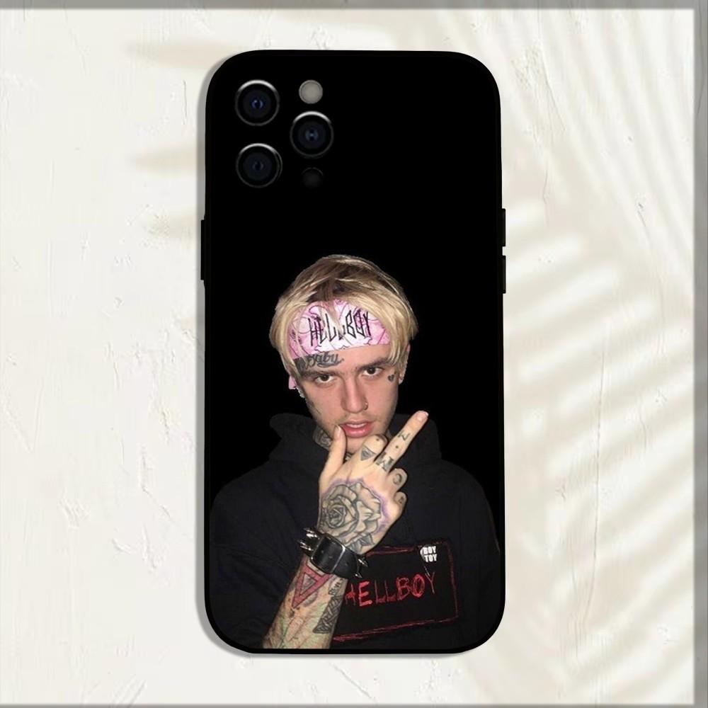Rapper L-LIL Peep Handyhülle Für iPhone 16,15,14,13,12,11,Pro,X,XS,Max,XR,Plus,Mini Weiche Schwarze Hülle