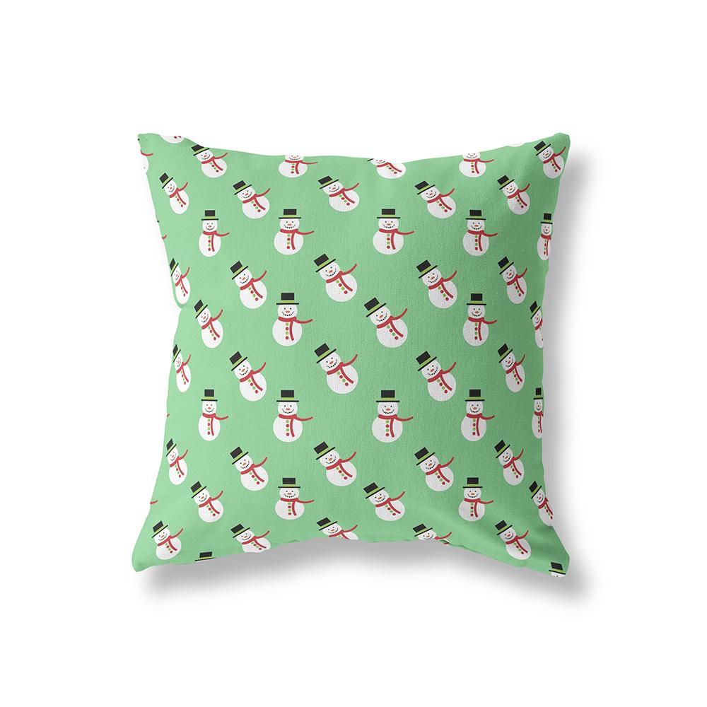Christmas Theme Snowman Reindeer Print Pattern Cushion Cover Home Living Room Sofa Decoration Square Pillow Pillow Cover