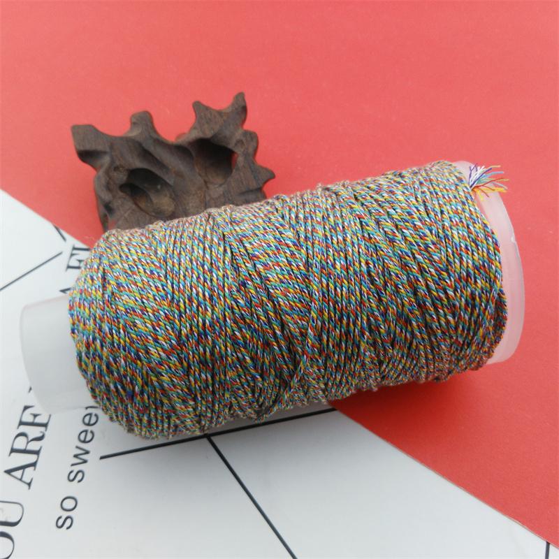 Qs Hand-Rubbed Cotton Thread 18 Strands Of Section Dyeing Gradient Diy Hand-Woven Bracelet Bracelet Rope Play Thread Rope Beading Matching