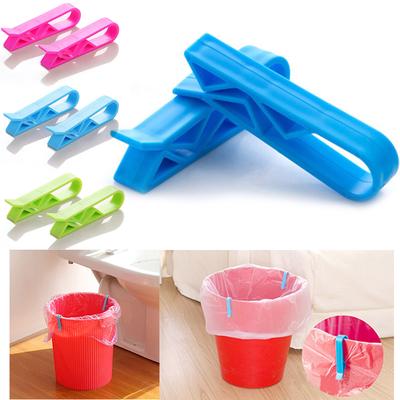 2pcs Slipproof Trash Can Clamps Garbage Bag Holders Plastic Trash Holders
