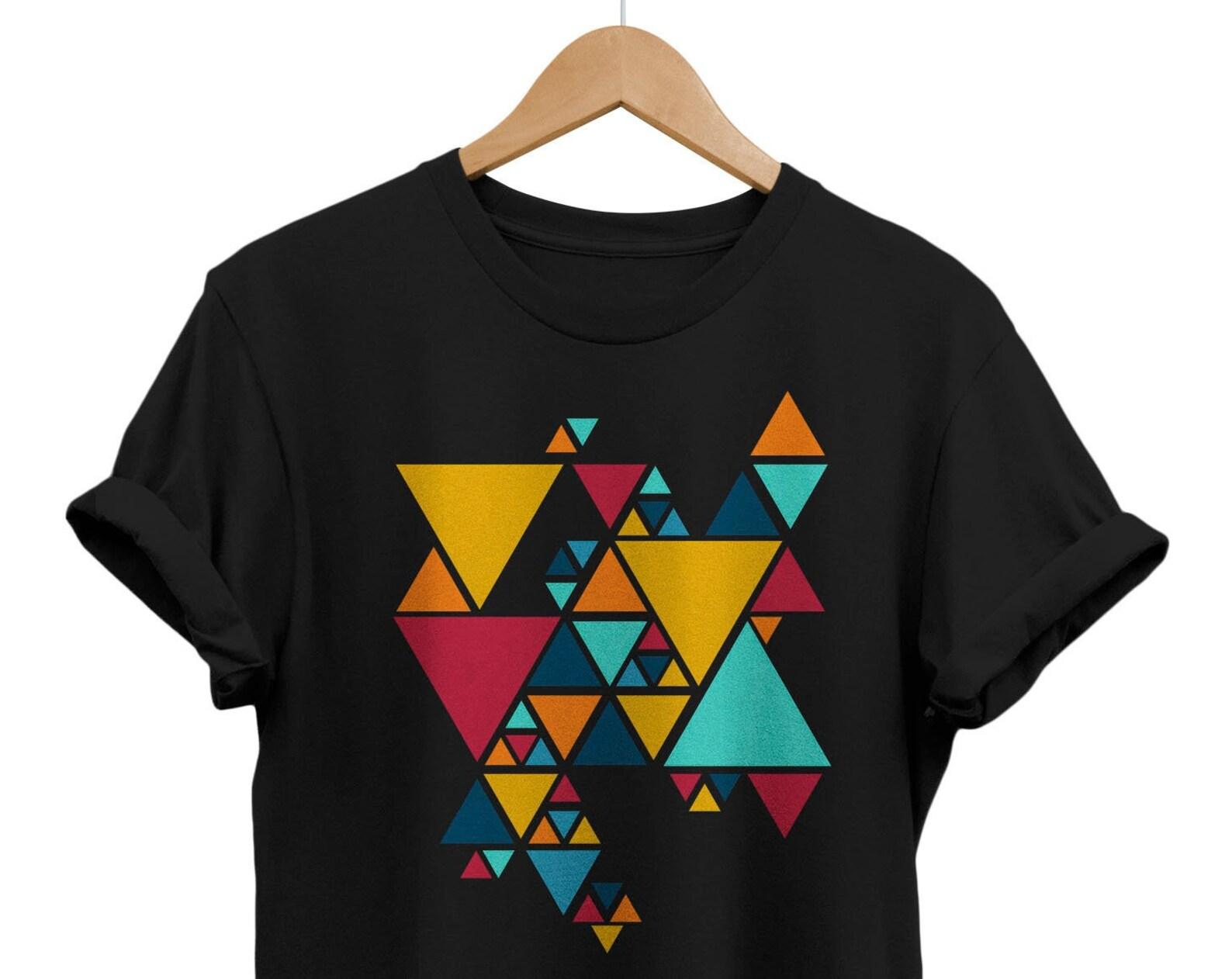 Geometric Abstract T-shirt, Artsy Minimalist Graphic Tee, Artistic Gift, 90s Clothes 2XL