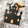 Halloween Decoration Collection: Pumpkin BatWitch GhostCastle Cake Decoration, Funny Party Outfits