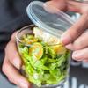 Japanese-style Fruit Salad Bowl Home Transparent Glass Bowl Net Red Tableware Ins Bowl Pudding Strut Small Bowl with Cover