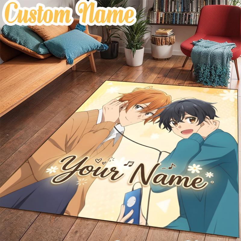 Custom Name Sasaki Miyano Rug Office Rug, Indoor Rug, Chair Rug, Living Rooms, Doormat Game Rug Home Decor Birthday Christmas Gifts