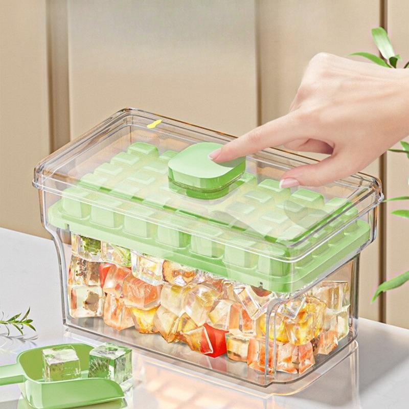 Ice Cube Mold - Homemade Ice Cubes - Refrigerator with Large Capacity - Pressing Ice Tray - Storage Box - Freeze Ice Cubes - Ultimate Gadget