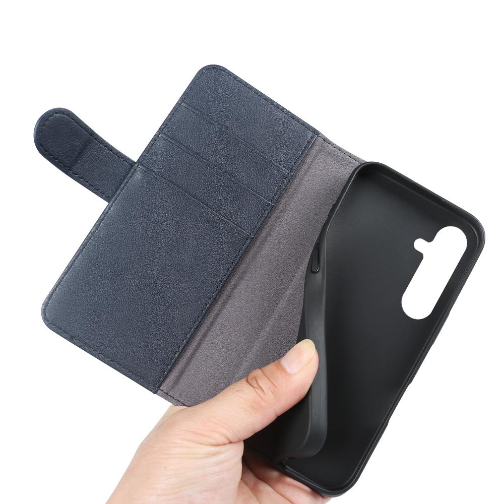 For Samsung Galaxy S24 FE Case Genuine Split Leather Phone Cover with Wallet Stand