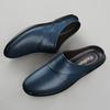 Fashion New Genuine Leather Mens Slippers Summer Breathable Casual Shoes Slip-on Lazy Half Shoes Walking Loafers Men Moccasins Half Drag