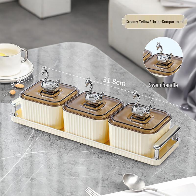 Transparent Multi-Compartment Serving Dish