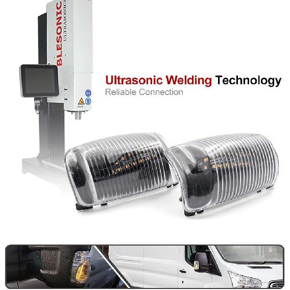 2Pcs Amber Led Side Mirror Marker Lights For Fo.rd Transit 150 250 350 350HD 2015-2021 Clear Lens Turn Signal Lamp