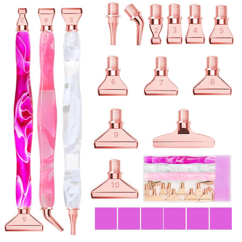 5D Diamond Resin Point Drill Pen Replacement Metal Point Drill Pen Head Cross Stitch Diamond Painting Accessories Tool Set