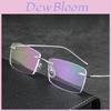 Modern Metal Eyeglass Frame Without Frame Blue Light Blocking For Small Face Men Women