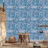 Iridescent glitter wallpaper in blue, turquoise and light gray 50x1000
