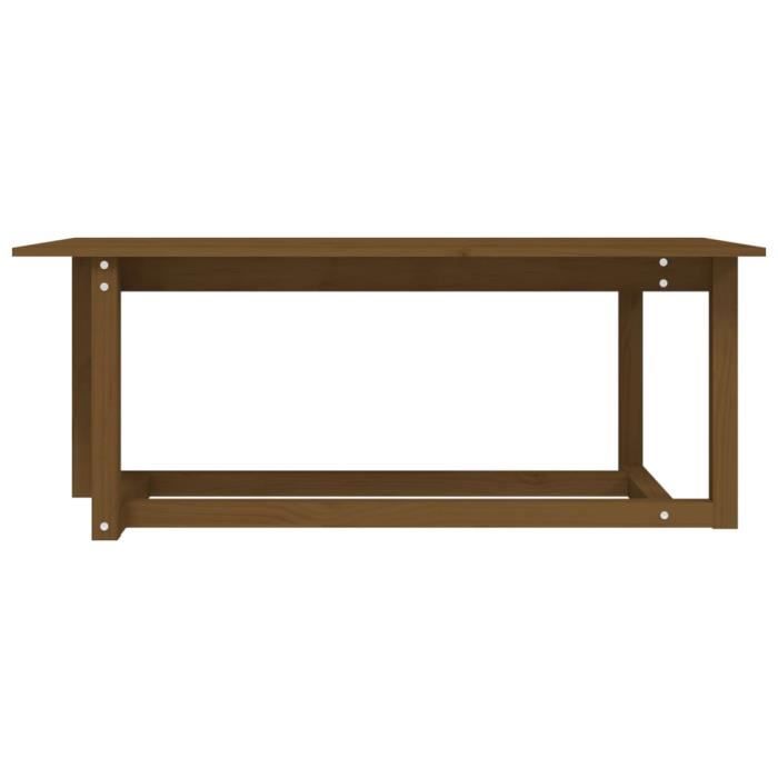 VidaXL Table basse Marron miel 110x55x45 cm Bois massif de pin 822170