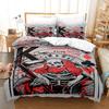 Vintage Pop Goth Reaper Schädel Punk Rock Bettwäsche Digitaldruck Polyester Baumwolle Dreiteiliges Set