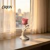Minimalist Home Accents Modern Rose Sculpture, 3D Printed Floral Decor, Abstract Sculpture Flower Statue for Office, Elegant Tabletop Centerpiece Gift
