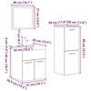 VidaXL Bathroom Furniture Set 4 Pcs Sonoma Oak, Bathroom Cabinet, Toilet Storage Cabinet, 3325026