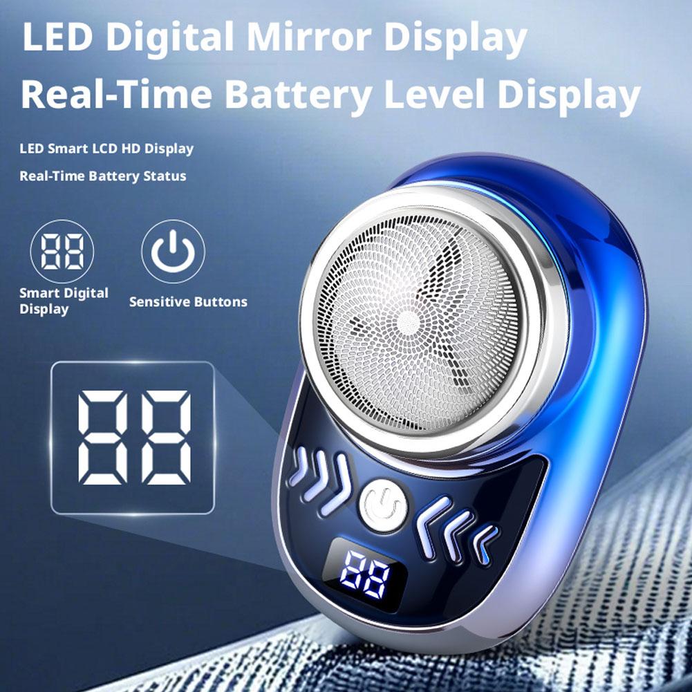 Mini Electric Shaver Portable Pocket Size Rechargeable Razor Waterproof Grooming Tool for Men Travel Office Business Trip