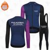 New PNS Fleece Suit Winter Cycling Suit Long Sleeve Strap Pants Road Bike Mountain Bike Outdoor