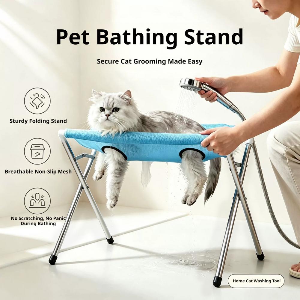 Dog Grooming Table Pets Grooming Hammock Basic Upgraded Models Foldable Bathing Nail Trimming Stand For Small Pet Dogs Cats