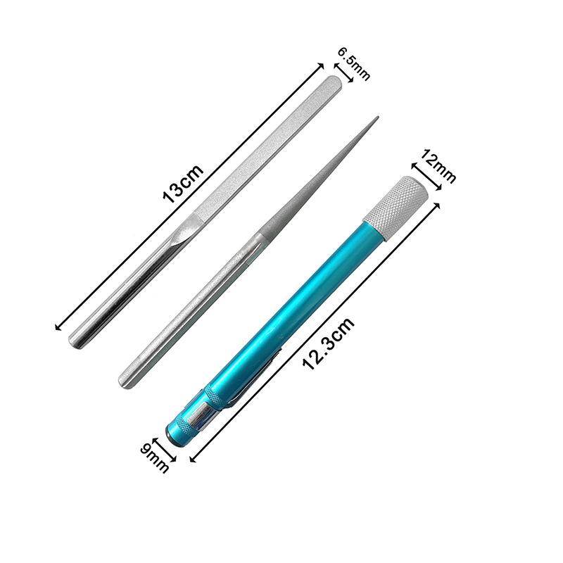 4 In 1 Diamond File Set Sharping Tips Files Jewellery Hobby Carving Kit Compact Size Used for Jewellery Creamic Jade