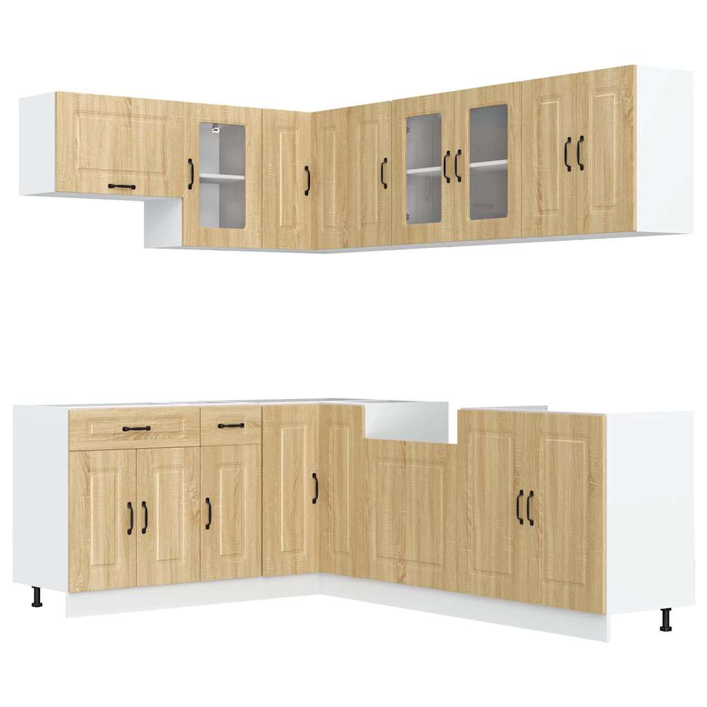 Kitchen Cabinet Set, Kalmar, 11-Piece, Sonoma Oak