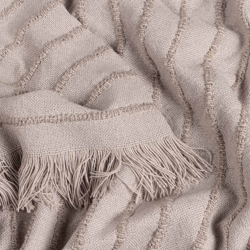 Furn Hazie Woven Linear Fringe Throw