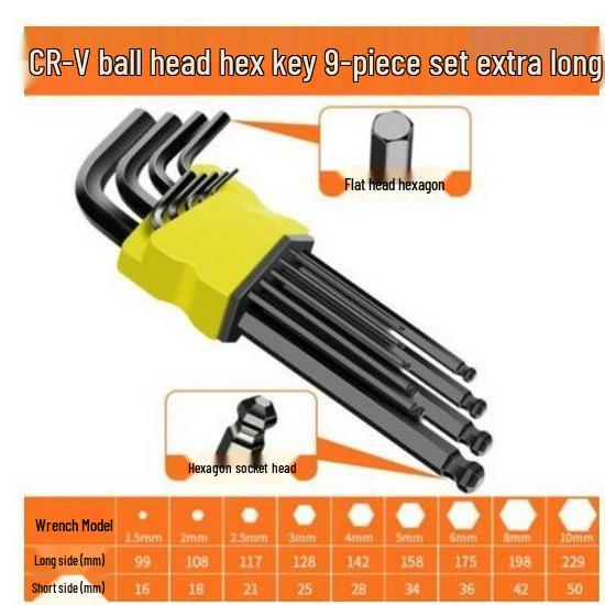Německá sada Torxových a šestihranných klíčů a šroubováků z legované oceli S2