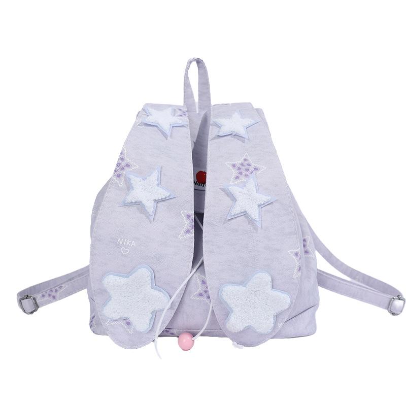 Dual-shoulder Bag, Backpack, Embroidered Bag, Large Capacity for Commuting, Student s Schoolbag for Classes