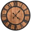VidaXL Vintage Wall Clock Quartz Wood Metal Living Room Pendulum Wall Watch 50646