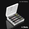 2/4 Slots Hard Plastic Battery Storage Boxes Case AA AAA Battery Holder Container Box With Clips For  2/4 X AA/AAA Batteries